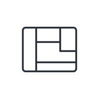layout icon line design style vector