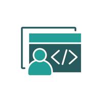 web developer color icon vector