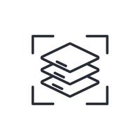 layers icon line design style vector