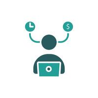 self employed color icon vector