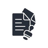 stamp document icons Editable stroke vector