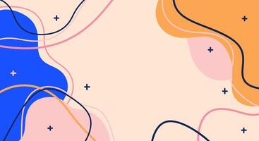 Abstract background in pastel shades featuring dynamic shapes and line accents vector