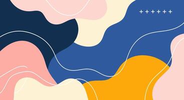 Abstract background with pastel colors and wavy shapes creates a modern design vector