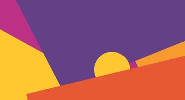 Geometric shapes in vibrant colors create a contemporary abstract backdrop vector