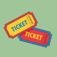 Colorful Tickets Event Admission Pass Access Graphic Design vector