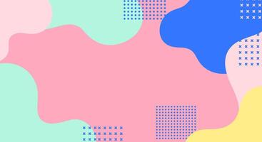 Playful background featuring organic shapes and geometric patterns in pastel colors vector