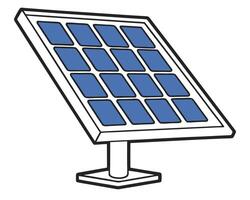 Isolated illustration of a clean energy solar panel generating electricity for sustainable power solutions vector