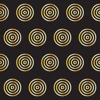 Gold Ring Round Shape Seamless Pattern. Vintage Golden Gradient Textile Texture Circle Geometric Shape Art vector