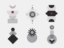 Minimalist Stylized Contemporary Art Element. Graphic Outline Symbol Design. vector