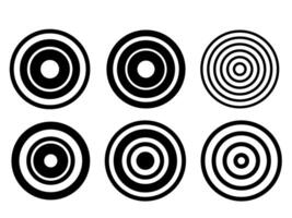 Circle Shape Icon. Outline Round Graphic Decoration. Line Geometric Round Element Symbol Contour Silhouette. Radial Simple Decor Graphic Silhouette Label Collection vector