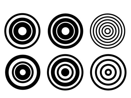 Circle Shape Icon. Outline Round Graphic Decoration. Line Geometric Round Element Symbol Contour Silhouette. Radial Simple Decor Graphic Silhouette Label Collection