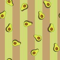 Slice avocado seamless pattern vector