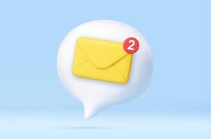 3d Email icon. vector