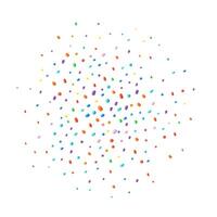3d rainbow confetti. vector