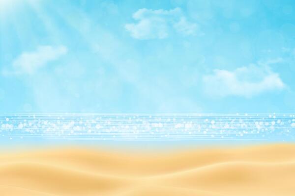 Tropical beach background with ocean