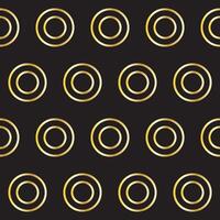 Gold Ring Round Shape Seamless Pattern. Vintage Golden Gradient Textile Texture Circle Geometric Shape Design vector