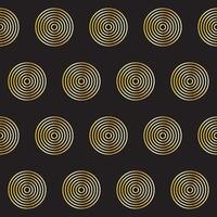 Gold Ring Round Shape Seamless Swatch. Vintage Golden Gradient Textile Texture Circle Geometric Shape vector