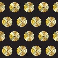 Gold Ring Round Shape Seamless Pattern. Golden Gradient Textile Texture Circle Geometric Shape vector