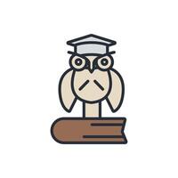 knowledge icons color isolated vector
