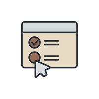quiz icons color isolated vector