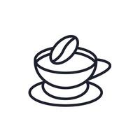 coffee line icons style collection vector