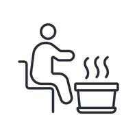 sauna line icons style collection vector