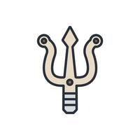 trident icons isolated on White Background. Flat style design vector