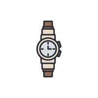 wrist watch icons color isolated vector