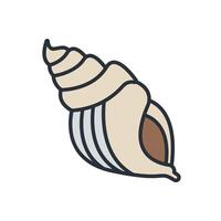 sea snail icons isolated on White Background. Flat style design vector