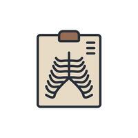 bone scan icons color isolated vector