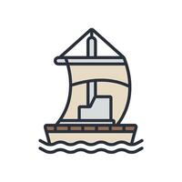 raft icons isolated on White Background. Flat style design vector