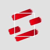 Creative Red abstract design featuring brush strokes within a white rectangular frame. The background is a simple gray. Modern and minimalist aesthetic. vector