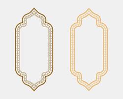 Decorative frames in gold and orange vector