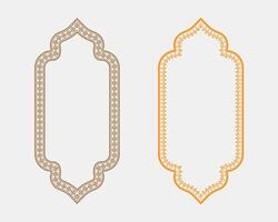 Decorative frames in brown and orange vector