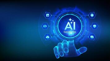 AI generation technology interface vector
