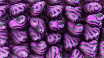 Abstract background from the set of hearts with a zebra texture video