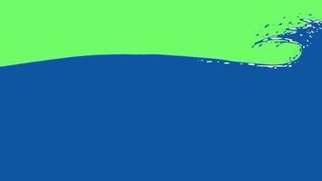 Animated Water Surface with Splashes Over Green Screen Background video
