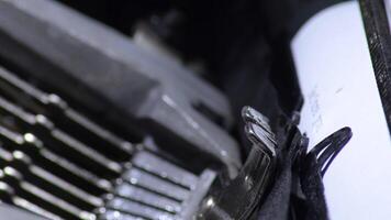 Typo keys of a qwerty typewriter hitting video