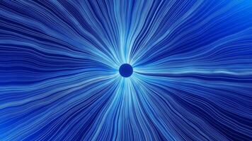 Abstract Glowing Hair Particle Lines Wiggle Animation. Seamless Loop. 4K video