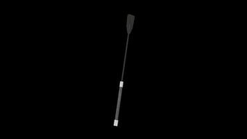 Riding Crop Rotating on a Transparent Background. Seamless Loop. 4K video