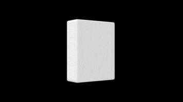 Gym Chalk Block Rotating on a Transparent Background. Seamless Loop. 4K video