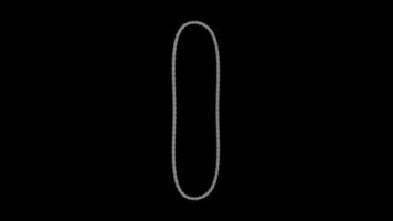 Bike Chain Rotating on a Transparent Background. Seamless Loop. 4K video
