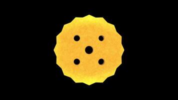 Household Sponge Rotating on a Transparent Background. Seamless Loop. 4K video