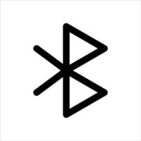 A unique black and white image of a bluetooth symbol in white background vector