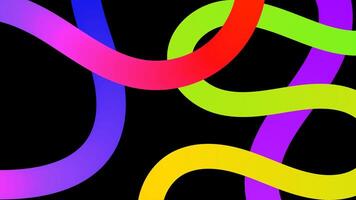 A rainbow colored abstract pattern on a black background vector