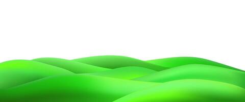 Green hills and mountains on a white background vector