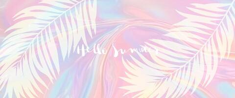 Summer Background with Palm Leaf Shadow vector