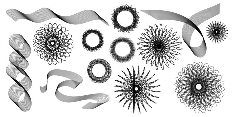 Minimal Line Art Set in Monochrome Style