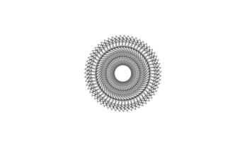Intricate Geometric Spiral Design in Monochrome vector