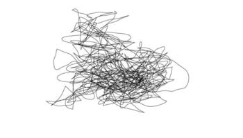Chaotic Scribble Abstract Lines vector